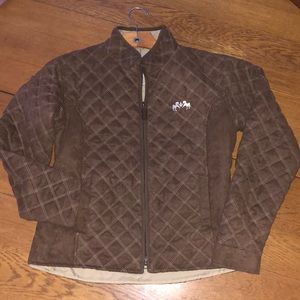 Equine Couture Brown quilted Natasha jacket. Sz L